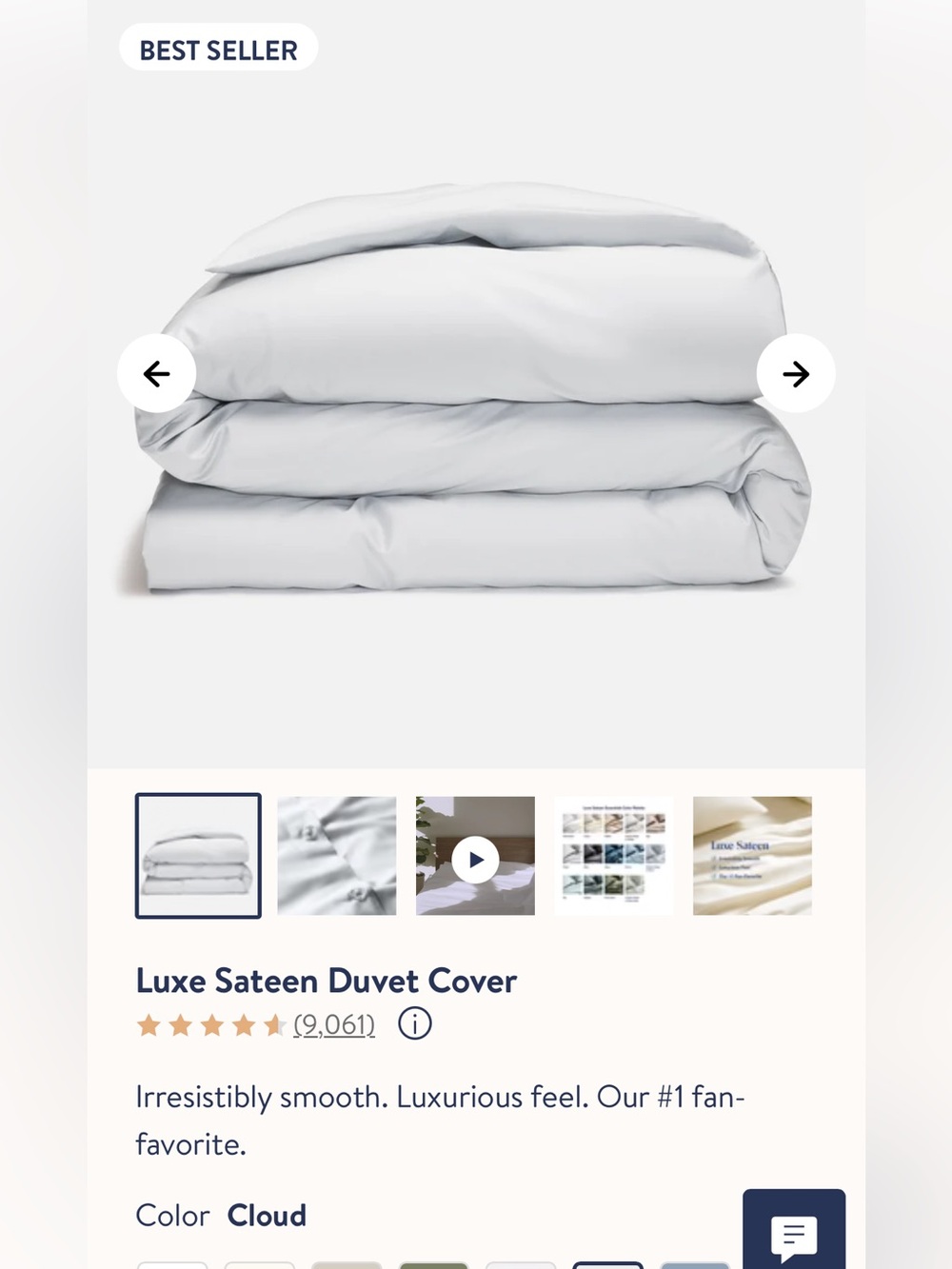 Brooklinen Luxe Sateen Duvet Cover — Cloud